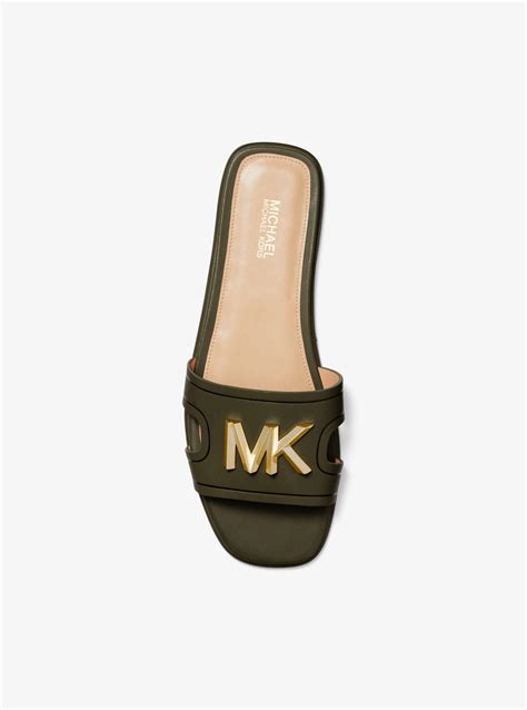 michael kors kippy embellished leather slide sandal